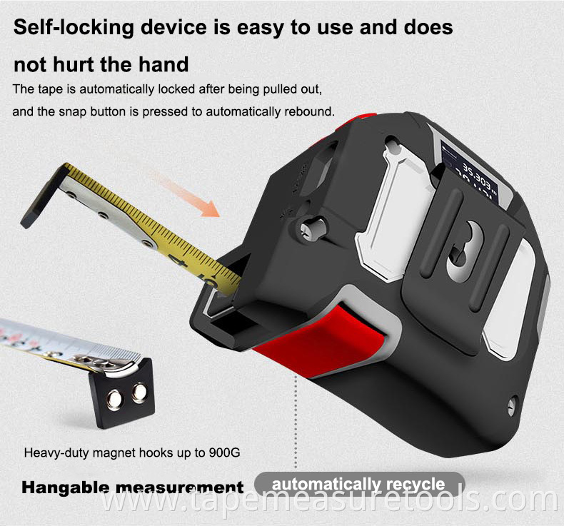 Good quality Infrared laser distance 40m/50m/60m laser tape measure rangefinder with CE,FCC, REACH certification